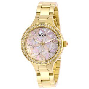 Invicta Wildflower Women's Watch w/ Mother of Pearl Dial - 34mm, Gold (28822)